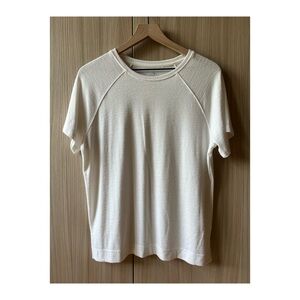 St. John's Bay Oversized Women's White Short Sleeve Top Sz Medium